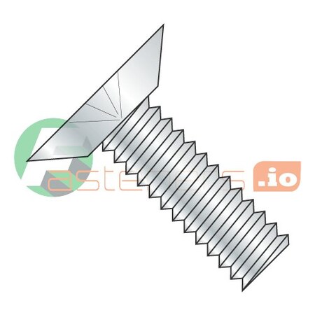 #4-40 X 5/8 In Phillips Flat Machine Screw, Zinc Plated Steel, 10000 PK